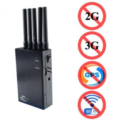 H5D Handheld Jammer 2G 3G WiFi Jamming 5 Bands